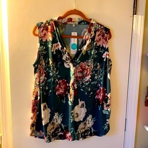 Blue Beacon Alicia Pleat Knit Top size 1X